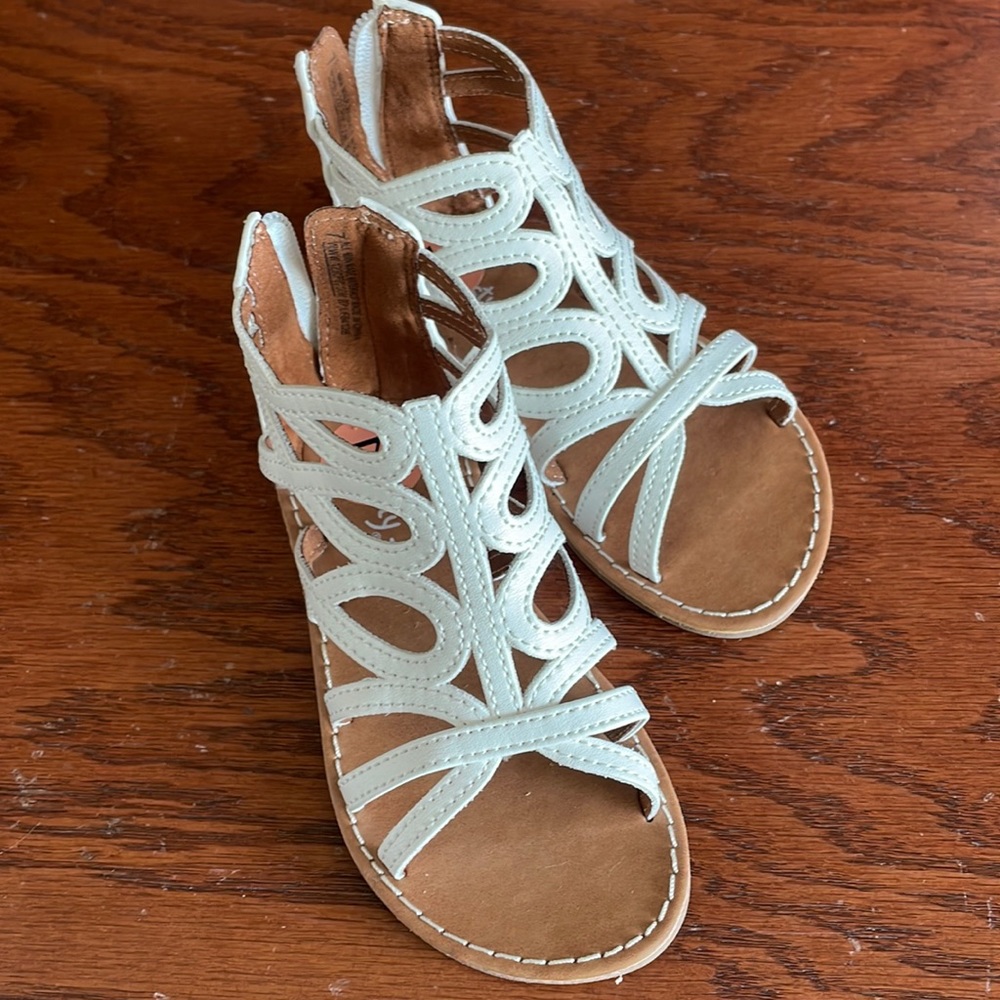 White sandals